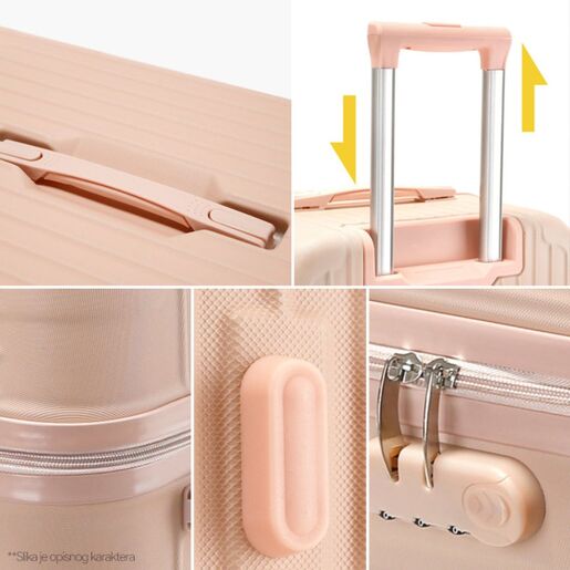 Kofer Long svetlo roze EL 32