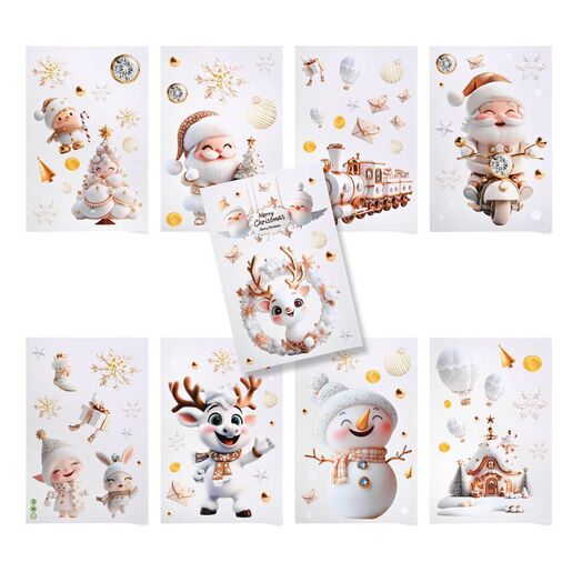 Novogodišnji ukras set stikera za prozore JWD