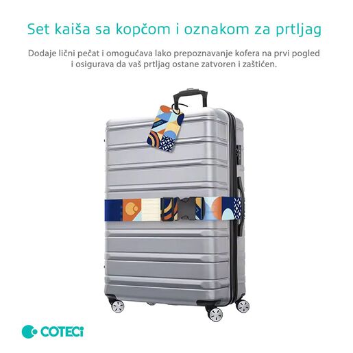 Sigurnosna traka za kofer Coteci roze