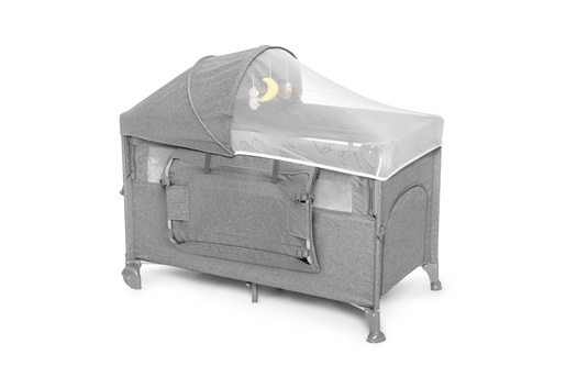 Kidnort Stugan prenosivi krevetac light grey mélange KNLOZ000009