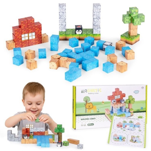 ECO TOYS Set magnetnih kocki za decu – 87 delova HC713654