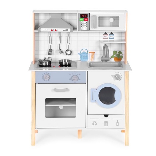 ECO TOYS Dečija kuhinja za sa zvučnim efektima, LED svetlom, rernom, veš mašinom i dodacima – 7271