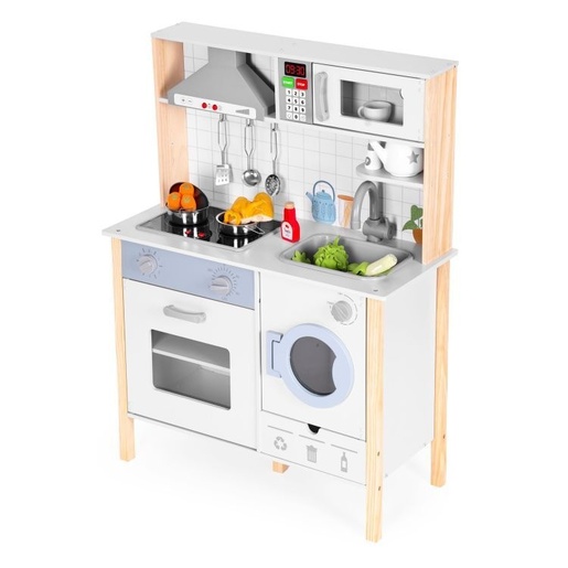 ECO TOYS Dečija kuhinja za sa zvučnim efektima, LED svetlom, rernom, veš mašinom i dodacima – 7271
