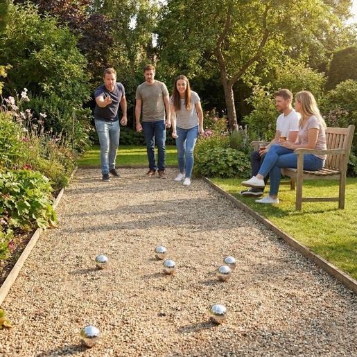 MULTIGARDEN Set za igru boćanja – Petanque, 8 kugli + kofer i dodaci BS-004