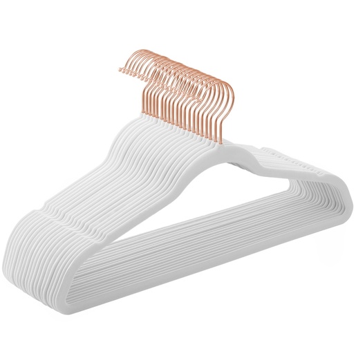 OSKAR Vešalice od belog somota 20 komada - CRF026V01 2399_1