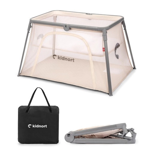 Kidnort Bleke 2u1 prenosivi krevetac beige KNLOZ000020