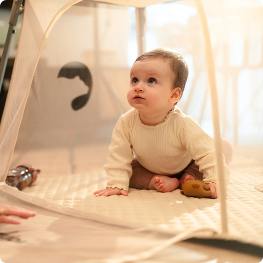 Kidnort Bleke 2u1 prenosivi krevetac beige KNLOZ000020