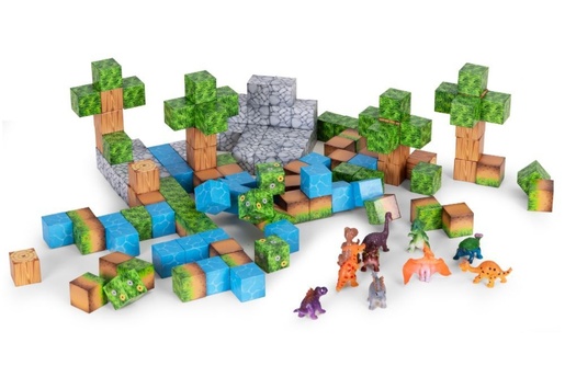 ECO TOYS Set magnetnih kocki za decu – 142 dela, kocke i dinosaurisi HC713651