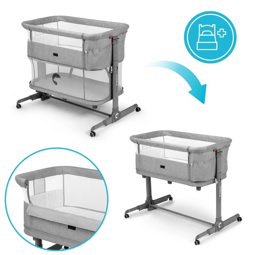 Kidnort Snackskal II kolevka/ prenosivi krevatac grey KNLOZ000011