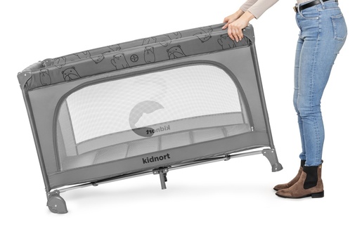 Kidnort Grotta prenosivi krevetac light grey mélange KNLOZ000001