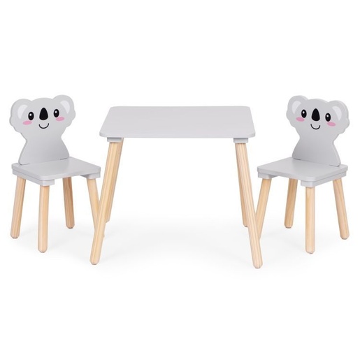 ECO TOYS Dečiji set nameštaja Koala – sto + 2 stolice , ECOTOYS 6163