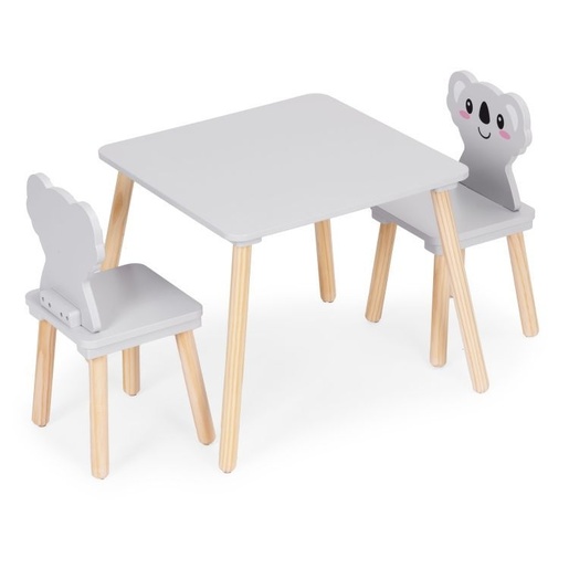 ECO TOYS Dečiji set nameštaja Koala – sto + 2 stolice , ECOTOYS 6163