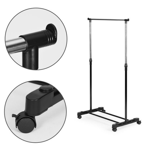 ModernHome Univerzalni stalak za odeću sa podesivom visinom i točkićima, ModernHome GH-204-BC