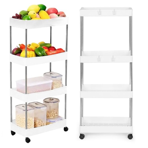 ModernHome Plastična polica na stalku sa 4 police i točkićima PJJCBS101-04