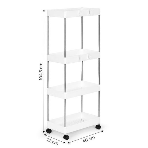 ModernHome Plastična polica na stalku sa 4 police i točkićima PJJCBS101-04