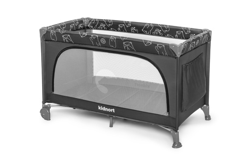 Kidnort Grotta prenosivi krevetac dark grey mélange KNLOZ000002