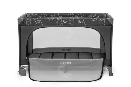 Kidnort Grotta prenosivi krevetac dark grey mélange KNLOZ000002