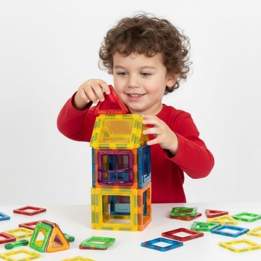 ECO TOYS Set magnetnih kocki za decu – kuća i auto, 45 delova HC428179