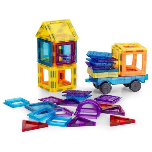 ECO TOYS Set magnetnih kocki za decu – kuća i auto, 45 delova HC428179