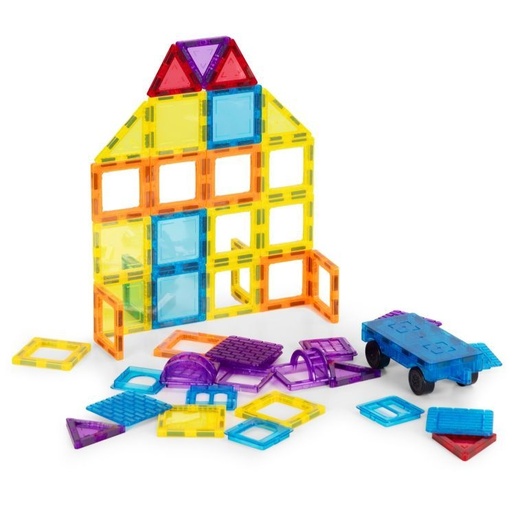 ECO TOYS Set magnetnih kocki za decu – kuća i auto, 45 delova HC428179
