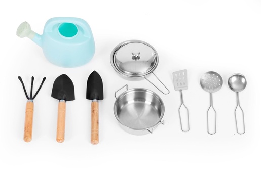 ECO TOYS Spoljna drvena kuhinja sa dodacima za igru u pesku i blatu 04 - TL814004