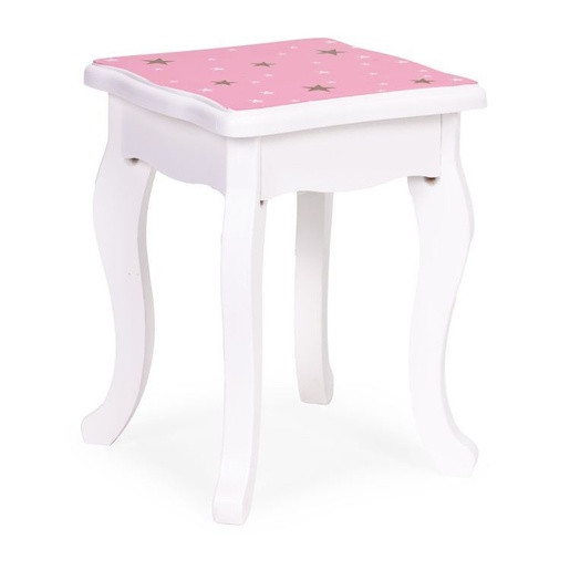 ECO TOYS Veliki dečiji toaletni sto za devojčice sa trostrukim ogledalom, stolicom i fiokom, ECOTOYS W08H094