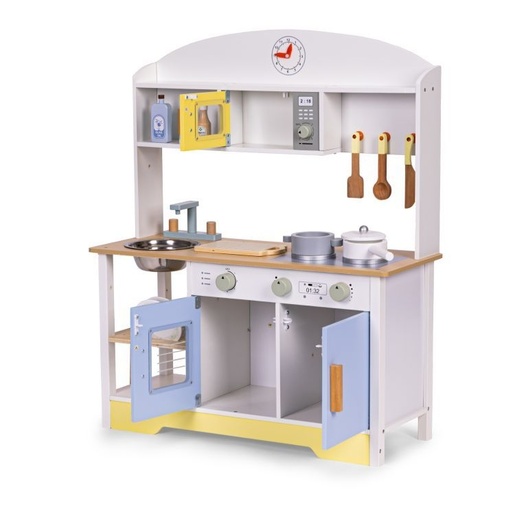 ECO TOYS Dečija kuhinja – Rerna, mašina za pranje veša, mikrotalasna i 12 dodataka – TL103013