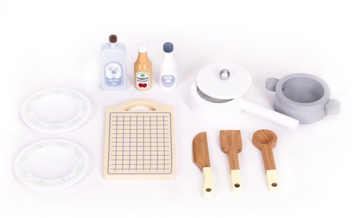 ECO TOYS Dečija kuhinja – Rerna, mašina za pranje veša, mikrotalasna i 12 dodataka – TL103013