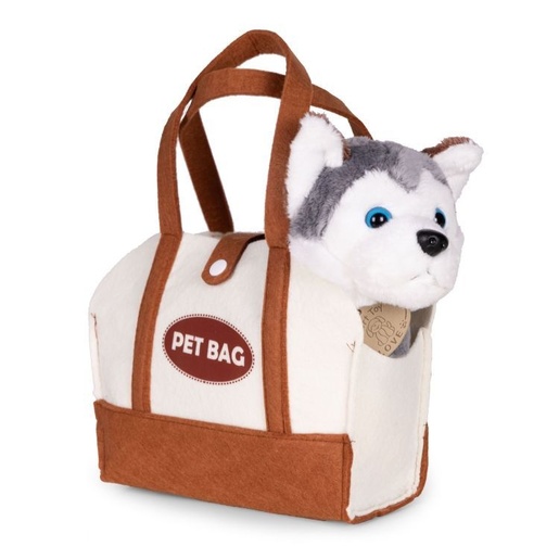 ECO TOYS Plišana igračka za decu, štene Husky, torba + četka za negu HC750229