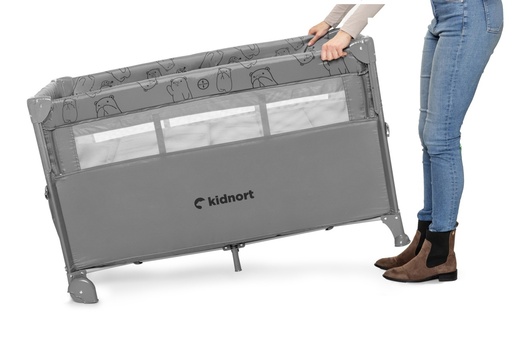 Kidnort Naste prenosivi krevetac light grey mélange KNLOZ000005