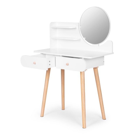 ModernHome Veliki moderni toaletni sto za šminku sa ogledalom i policama CHDT05