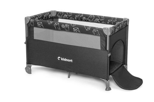 Kidnort Stugan prenosivi krevetac dark grey mélange KNLOZ000010