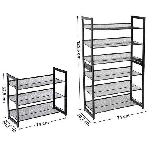 ModernHome POLICA ZA OBUĆU METALNA MODERNHOME CRNA 3 NIVOA MODEL_2143_1