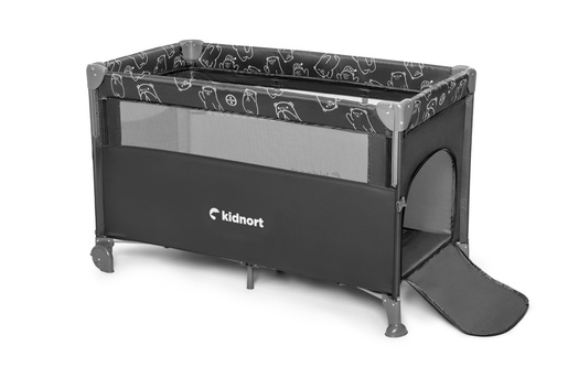 Kidnort Naste prenosivi krevetac dark grey mélange KNLOZ000006