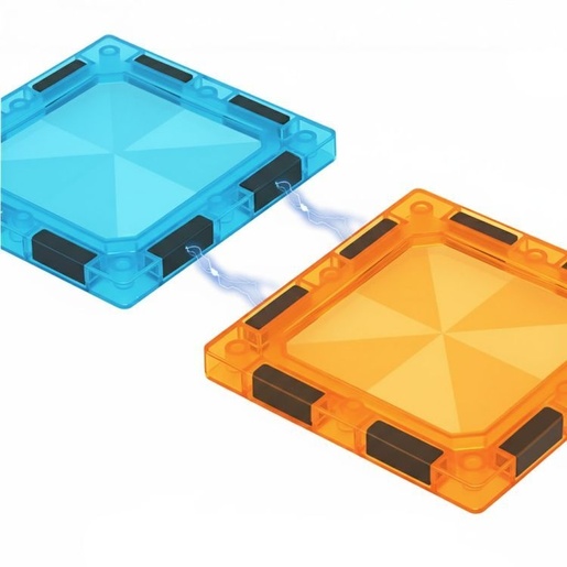 ECO TOYS Magnetni svetleći set blokova sa stazom za kuglice, 134 dela HC725862