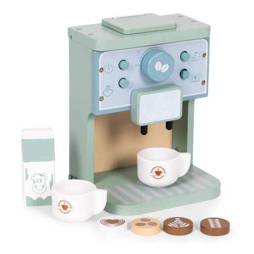 ECO TOYS Drveni aparat za kafu za decu – barista set, 8 delova – ECOTOYS TL645001