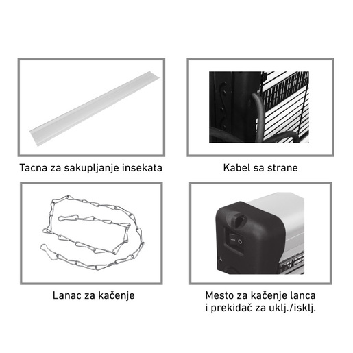 Električna zamka za insekte 2x18w Ika11-40