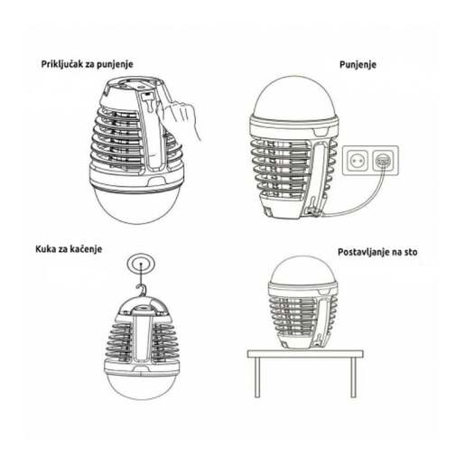 Prenosna 2u1 zamka za insekte Dyt-51