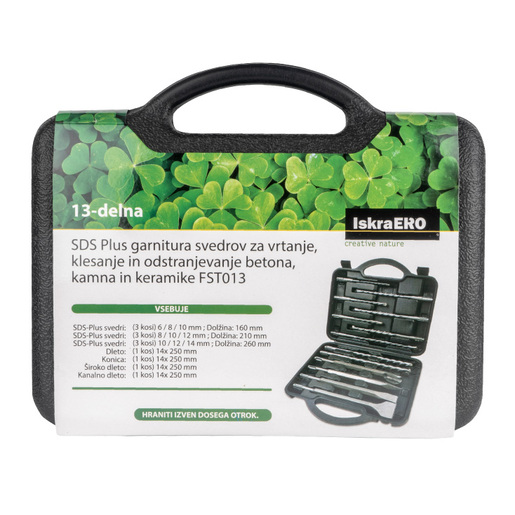 Iskra sds+ burgije i dleta za beton 13 kom. Fst013