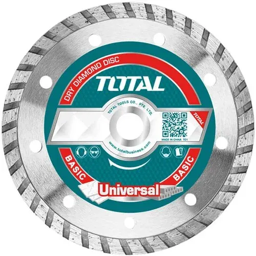 TOTAL Univerzalna turbo dijamantska rezna ploča 115mm suvo/mokro TAC2131153M