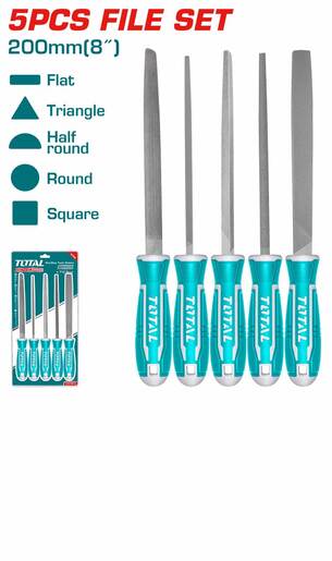 TOTAL 5 kom 8" turpija za metal THT918516
