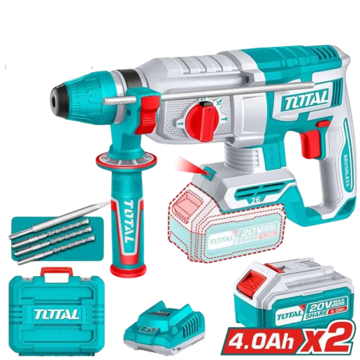 TOTAL Akumulatorska čekić bušilica 2,5J TRHLI202682E