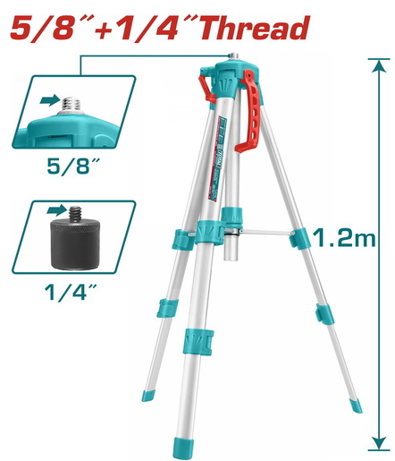 TOTAL Aluminijumski stativ za laser 1,2m TLLT01152