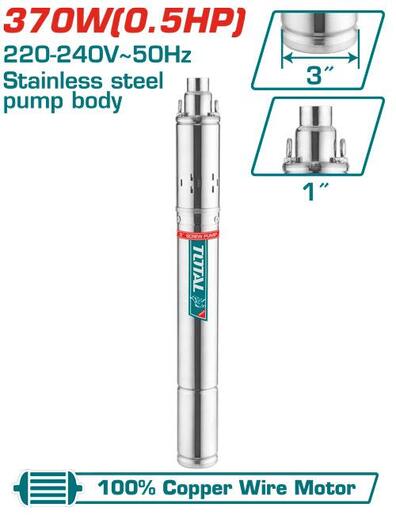 TOTAL Dubinska pumpa,snaga 370W,izbacaj 72m,Ø3" TSWP3701