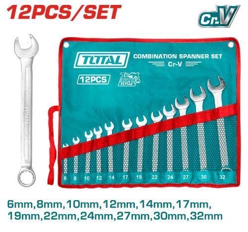 TOTAL 12kom viljuškasto-okastih ključeva THT1022122