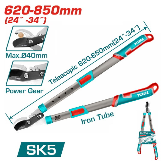 TOTAL Makaze za grane,teleskopske,dužina do 89cm, rezanje do 40mm THTS1527416