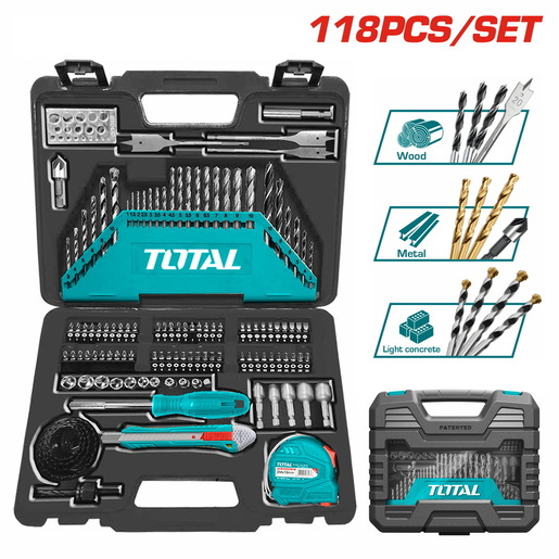 TOTAL 118-delni set alata THKTAC011182