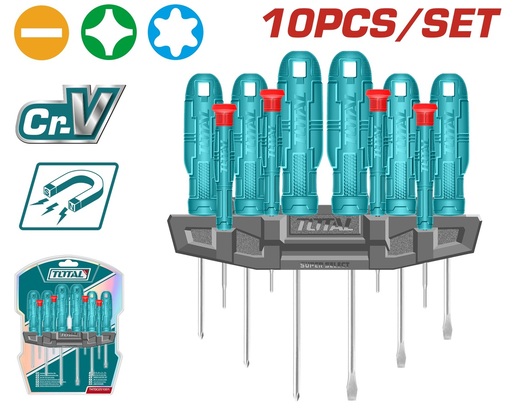 TOTAL 10-delni set šrafcigera THTDC251001