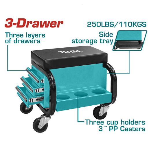 TOTAL Mehaničarska stolica sa fiokama THCS103
