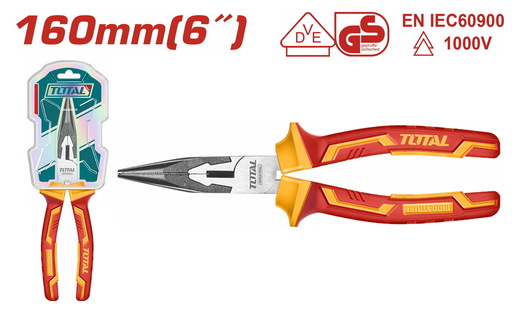 TOTAL Izolovana špicasta klešta 160mm THTIP2361